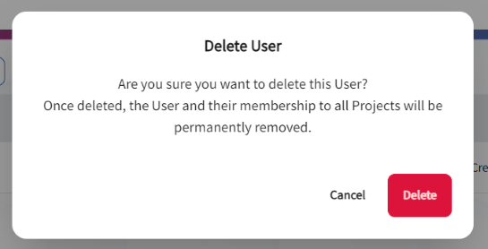 Deletion Dialog Box