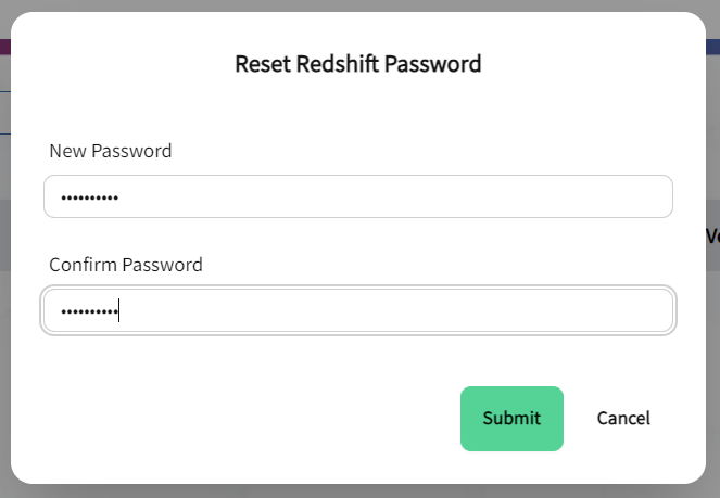 Redshift Password Form