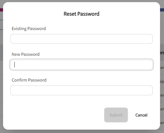 Reset Password Form