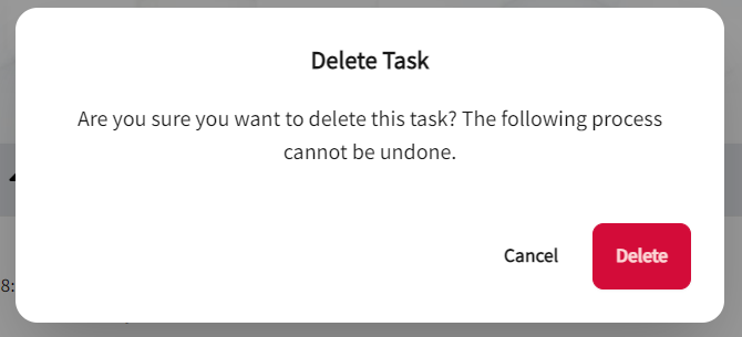 Delete Task Dialog