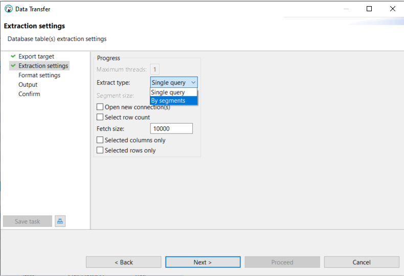 Export Queried Source Data