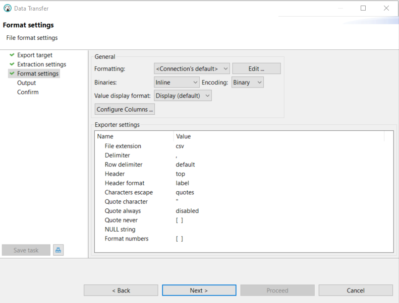 Export Queried Source Data