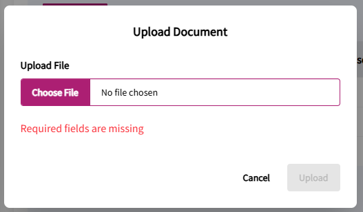 Upload Document Modal