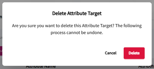 Delete Attribute Target Modal