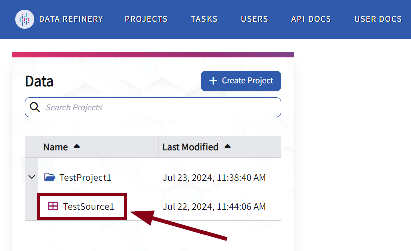 Source Selection Under Project