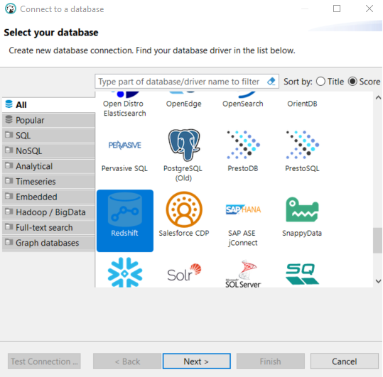 Configure the DBeaver/Warehouse Database Connection