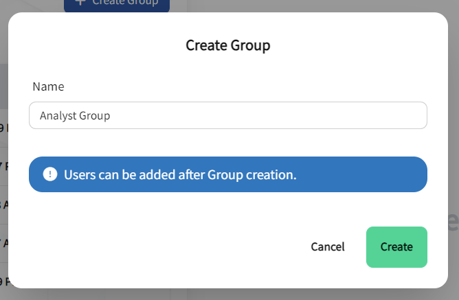 User Groups Form