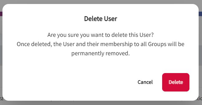 Delete User Form