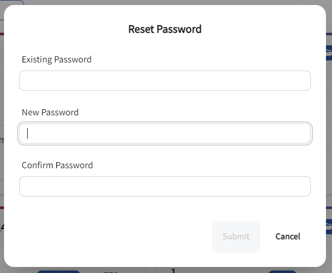 Reset Password Form